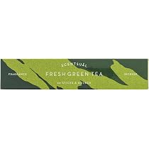 Nippon Kodo Räucherstäbchen Grüner Tee – 30 Stück, Inkl. Halter, 25 Min Brenndauer