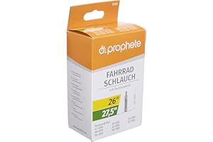 Prophete Dętka rowerowa 26 27,5 wentyl samochodowy | ETRTO 47-559, 50-559, 54-559, 57-559, 47-584, 50-584, 54-584, 57-584 | nadaje się do wymiarów 26 x 1,75 2,25 Cal, czarny, L