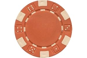 Da Vinci 50 Clay Composite Dice Striped 11.5 Gram Poker Chips, Choose from 11 Colors