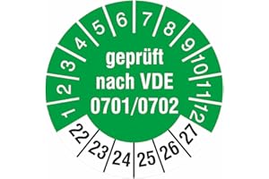 KAUFDEINSCHILD 1000 Stück geprüft nach VDE 0701/0702 Prüfetiketten/Prüfplaketten 30 mm rund 2022-27