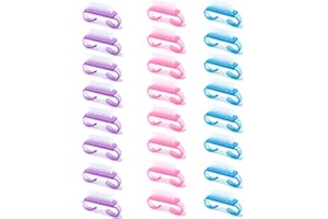 ZEACCT 24 Pezzi Spazzolino per Unghie, Spazzolino per Pulire Le Unghie, Spazzolino per Spolverare Le Unghie, Utilizzato per Pulire Le Unghie, Adatto per Unghie Delle Mani E Dei Piedi (Rosa, Viola, Blu)