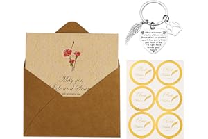 Tiamorph 4pcs Dog Memorial Gifts, Stainless Steel Loss of Pet Remembrance Keychain with Paper Card Envelope Dog Keyring Sympathy Gifts for Pet Dog Cat Lover (size:Heart)