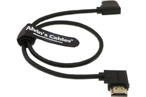Alvin's Cables Z Cam E2 L Kształt Kabel HDMI High Speed Ethernet dla świstoklików Monitor BM5 Od prostego do prawego kąta 50 CM