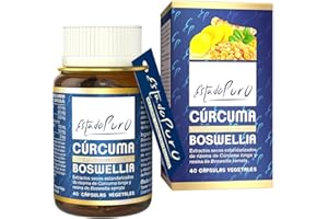 Boswellia Serrata + Cúrcuma y Pimienta Negra | Antiinflamatorio Natural para Articulaciones | Con 65% de ácido boswéllico y 95% curcumina | 40 Cápsulas Veganas – Estado Puro TONGIL
