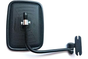 ‎MELTRUCK MelTruck Außenspiegel Universal mit Halter für Traktoren Bagger Baumaschinen Wohnmobile – E20 – flach – Ø10 mm Halterung – F182.800.200.570 (Fendt) 1701674M1 (Massey Ferguson)