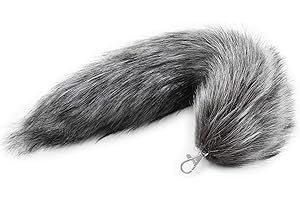 HOT DREAM Disfraz unisex de cola de zorro de acero inoxidable esponjosa, disfraz de cosplay para fiesta de Halloween