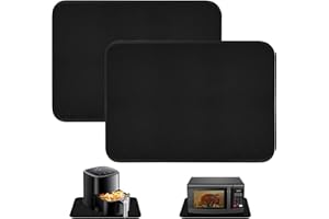 SHMSHNG 2 alfombrillas de silicona para cocina, resistentes al calor (60 x 40 cm), impermeables, resistentes a las manchas, para freidora de aire, cafetera, microondas