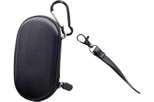 MEGOO Custodia rigida compatibile con Beurer BR60 / BR90 / BR10 – Scatola da viaggio in EVA con fodera morbida, tasca a rete, moschettone e cinturino da polso – Solo custodia, colore nero