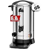 MONZANA® Bollitore per Vin Brulé 6,8L con Rubinetto 30 Tazze Acciaio Inox Regolazione 30-110°C Erogatore Bevande Calde Punch