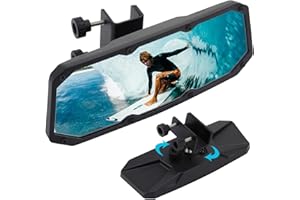 PEOSAARD Miroir à arrière du bateau 11x4.2in PP Miroir de bateau Miroir de miroir marin universel Remplacement de miroir ponton élégant accessoires de bateaux, rétroviseur du bateau