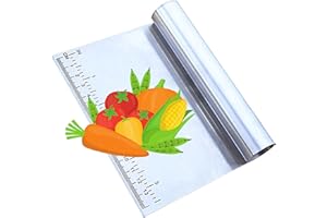 COOKRM Cortador Y Recogedor De Verduras, Accesorios De Cocina Profesional, Acero Inoxidable, Pala Peladora Y Picadora Manual Recoge Patatas, Calabacín, Cebolla, Comida. Lavado Fácil. Utensilios De Cocina