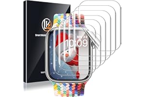 LK 6pcs Protection Ecran Compatible avec Apple Watch Series 9/8/7 41mm et Apple Wtach Series SE 6/5/4/2/SE 40mm, Film Protection Ecran en TPU HD Clair et sans Bulles d'air