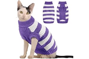 ALAGIRLS Manteau pour Chien Pull pour Chats Animaux de Compagnie Pulls Tricotés Chats Vêtements pour Chien et Accessoires ALASW302-ElectricPurple-M