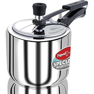 Pigeon by Stovekraft 3 Litre Special Stainless Steel Inner Lid Induction Base Pressure Cooker (Silver) BIS Certified