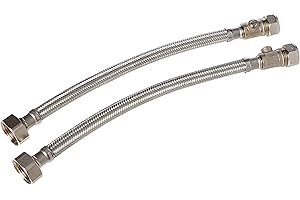 Plumb Pak PF258 15mm x 3/4-inch x 300mm Flexible Iso Valve Tap Connector