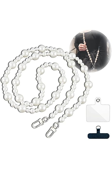 Cordino Per Cellulare Con Perline E Pietre Naturali - Elegante E Resistente Per Smartphone