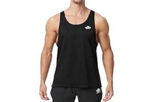 LORSPORTCH Canotta Senza Maniche da Uomo, Atletica, ad Asciugatura Rapida, con Schiena a Y, per Bodybuilding, Palestra, Canotta Muscolare