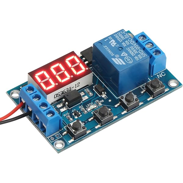 Time Delay Relay Module - Adjustable Cycle Timer Switch For 3V-7V DC ...