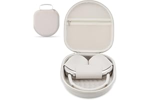 TUNYINSH Case for Apple Airpods Max Headphones, Travel Portable Headphone Hard Case Cover Bag, Mesh Pouch with Zipper for Charger and Accessories (Starlight)