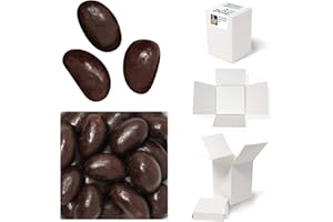 Bulk Gourmet Emporium Dark Chocolate Roasted Brazil Nuts 380g - Premium Belgian Chocolate Coated Nuts - Vegetarian, Halal Friendly, Palm Oil Free, Plastic-Free Packaging - Luxury Gift