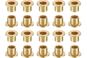Kvartsman 20 stycken fläns glidlager hylsa, 6 mm hål x 8 mm AD x 8 mm längd flänsuttag med 12 mm AD 1,2 mm tjock fläns för in