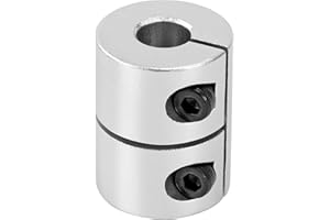 JESUSTREE 8mm à 8mm Accouplement d'arbre Coupleur Rigide de Boîtier, 20mm Diamètre 25mm Longueur Joint Moteur en Alliage d'Aluminium pour Imprimante 3D CNC Machine DIY Modèle