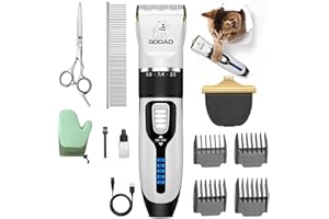 GOOAD Goood Cat Clippers for Matted Hair - Cordless Cat Shaver, Low Noise Paw Trimmer, Quiet Pet Hair Clippers (White)