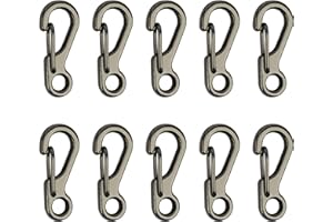 ‎TEMLUM Temlum 2,5 cm Mini Karabiner Set, Aluminium Karabinerhaken, Karabiner Klein Schlüsselanhänger Haken für Camping, Reisen, Wandern