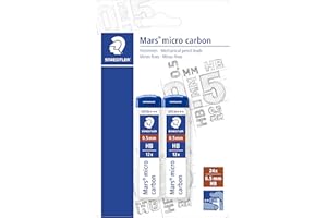 Staedtler Mars Micro Carbon 250 - Blister 2 Étuis 12 Mines Graphite 0,5 Mm Hb