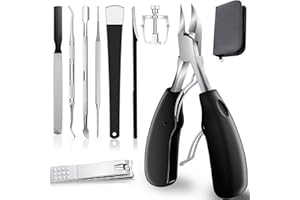 Journeyside Cortauñas Set de Dedos de Los Pies, Cortaúñas de Dedos de Los Pies, Juego de 9 Cortaúñas Profesional para Uñas Fuertes, Levantador de Uñas de Los Pies, para Uñas Gruesas y Encarnadas