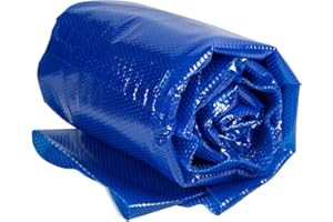 BOOTEUNDMEER Poolomio Solarfolie, Premium-Poolabdeckung, Solarplane 400 mµ als Poolheizung, Poolfolie für ovalen Pool 6,3 x 3,6 Meter
