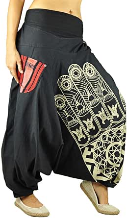 virblatt Pantaloni alla Turca Donna Pantaloni Etnici Larghi Donna Harem  Pants Yoga - Entspannt : Amazon.it: Abbigliamento