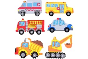 LAMEK 12Pcs Bricolage Véhicule pour Enfant, Kit Artisanat Véhicule avec Autocollant en Mousse Décoration Loisir Créatif Activité Manuelle Jouet pour DIY Craft Fête Cadeau Anniversaire Salle Classe