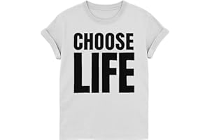 TRIBAL T-SHIRTS Choose Life T Shirt - Premium 100% Cotton Men and Women 80s Tshirt, Vibrant Digital Print Unisex T-Shirt