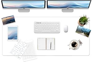BLESWIN Sous-Main Clair-Tapis De Protection De Bureau Extra-Large Avec Base Antidérapante, Couverture De Bureau Ultra-Résistante Pour Écrire/Dessiner, 1,2Mm(120 * 43Cm)