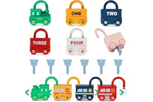 kizplays Montessori Lock and Key Toy - Educational Learning Toy for Toddlers, Matching and Counting Game, Suitable for Boys and Girls Aged 1-5