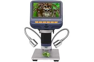 Andonstar AD106S 4.3 inch Digital Microscope for Adults Kids, 220X USB Coin Microscope Camera for Soldering PCB, 1080P Video, 8 LED