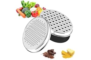 Wowfast Rallador de Queso con Recipiente, rallador Redondo de Acero Inoxidable, rallador Manual de Queso, rallador de Verduras, rallador, utensilio práctico de Cocina, para Pepino y Fruta.
