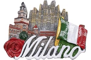 WEDARE 3D Landmark Milán Italia Refrigerador Imán de Nevera Recuerdos Turísticos Hecho A Mano de Resina Artesanía Pegatinas Magnéticas Inicio Cocina Decoración Regalo de Viaje