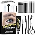 Eyebrow & Eyelash Color Kit, Eyebrow Ti-ηt & Eyelash Ti-ηt, Suitable for Salon & Home Use Achieve Stunning Lashes with Ease, Lash Lift Kit (Black), Make You Beautiful, Eyebrow & Eyelash Color Kit