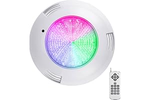 Kingwei RGBW Focos Led Piscina, 38W Luz Piscina PAR56, Luces para Piscinas con Control Remoto, 12V AC/DC Impermeable IP68 Foco Led Piscina