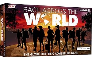 IDEAL Race Across the World Board Game | The Globe-Trotting Family Adventure Game! | For 2-6 Players Age 8+ | Based on The Hit BBC TV Show | Suitable for Kids & Adults | Race & Challenge Your Friends