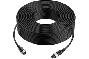 65FT 20M 4 Pin Aviazione Cavo, Cocar Aviazione Video Estensione Cavo Impermeabile Antiurto per Telecamera Retrovisione Camion Della Macchina Fotografica del Camion Camper Veicolo Sorveglianza Sistema