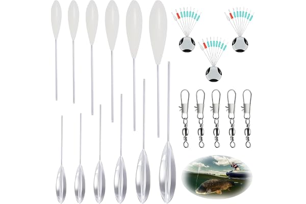 Fhioevt 20 stycken persika öringbombette set 6 halvdykande 6 flytande bombette (6g 8g 10g 12g 15g 20g) 5 fiskesortiment trippelsvivel och 3 stoppflöte öringfiske för grunt vatten och bottenfisk