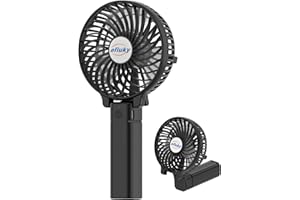 efluky Ventilatore Portatile, Mini Ventilatore USB Pieghevole Ricaricabile, Ventilatore Portatile con 3 Impostazioni di Velocità per Viaggi all'aperto
