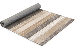 HomeLife Alfombra de Cocina Antideslizante Lavable de Vinilo de 52x240 cm Fabricada en Italia | Alfombra Antimanchas PVC parainterior/Exterior impresión de Paneles de Madera | Alfombra Larga [240 cm]