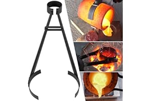 Bonbo 26" Foundry Crucible Flask Tongs Casting Crucible Holder Universal Tong for Handling Graphite Refinery Crucibles for Melting Casting Refining Gold Silver Copper
