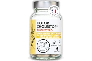 KOTOR PHARMA KOTOR CHOLESTOR | Ail Noir Fermenté 3x | ULTRA RICHE en SAC (2mg) | Santé Cardiovasculaire & Hyper tension | + Extrait de feuille d’Olivier & Vitamine B1 | 1 Mois | 60 Gélules | France