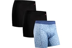 DANISH ENDURANCE Herren Sport Boxershorts 3er Pack, Sport & Funktionsunterwäsche, Geruchsneutral, Atmungsaktiv, mit normalem oder extra langem Bein