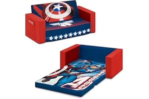 Delta Children Cozee - Divano ribaltabile, 2 in 1, divano convertibile a lettino, per bambini, Avengers